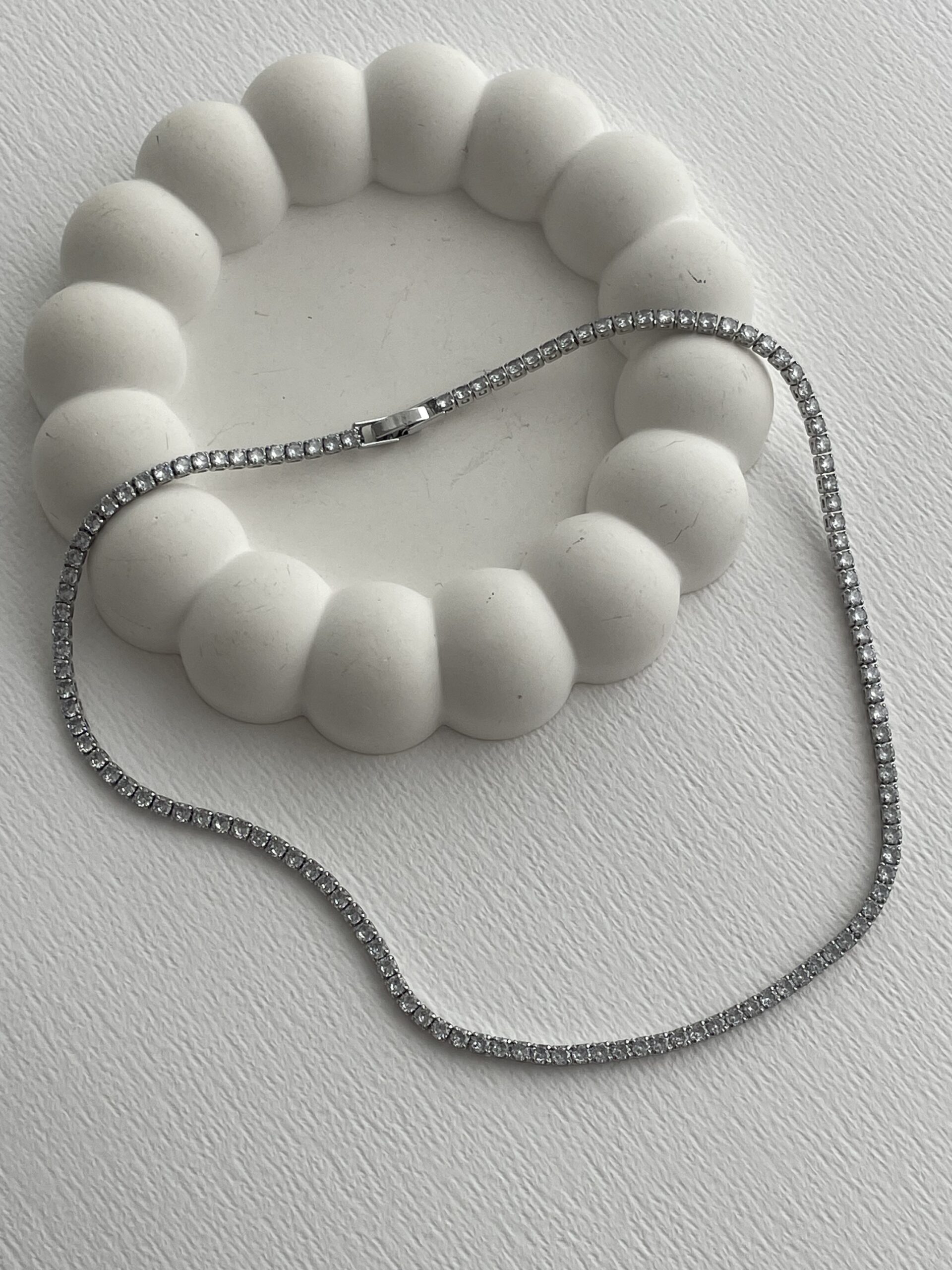 img_0116 Özel Seri Zirkon Taşlı Dönmeyen Su Yolu Gümüş Kolye