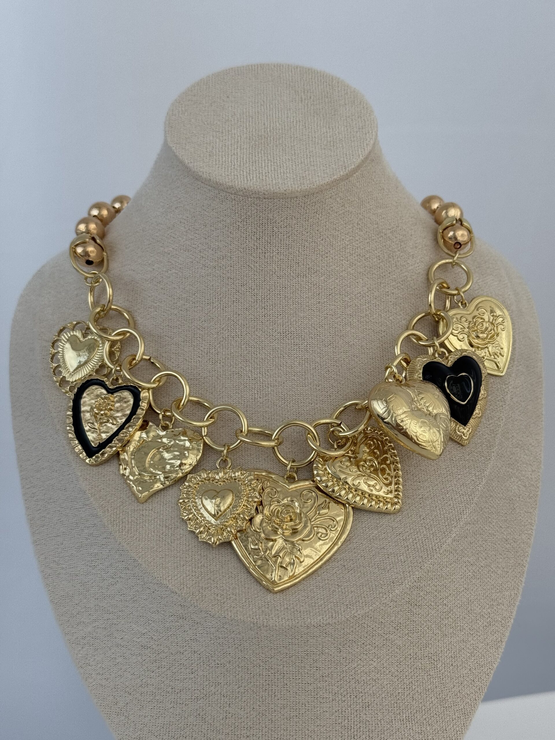 img_0735-3 Özel Seri ZR Model Kalp Charm Tasarım Gold Kolye