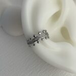 Özel Seri Zirkon Taş Çivi Detay Gümüş Earcuff