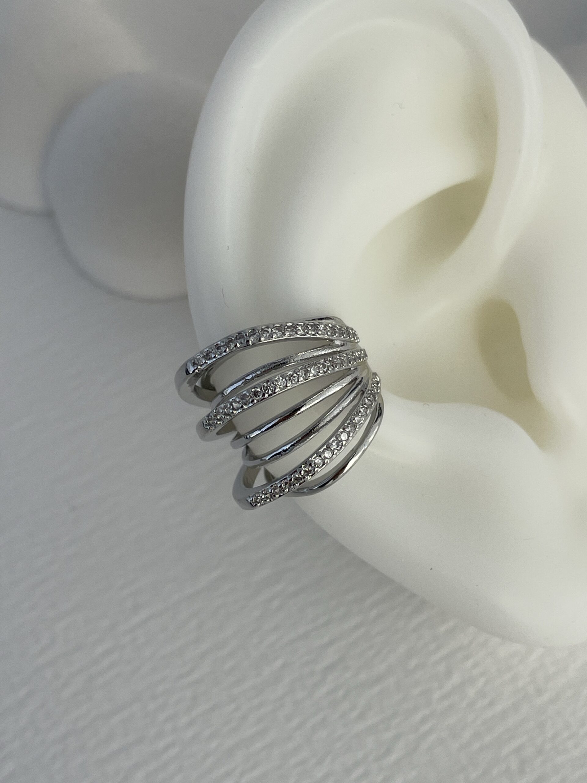 img_3545 Özel Seri Üçlü Zirkon Taş Detay Sıra Gümüş Earcuff