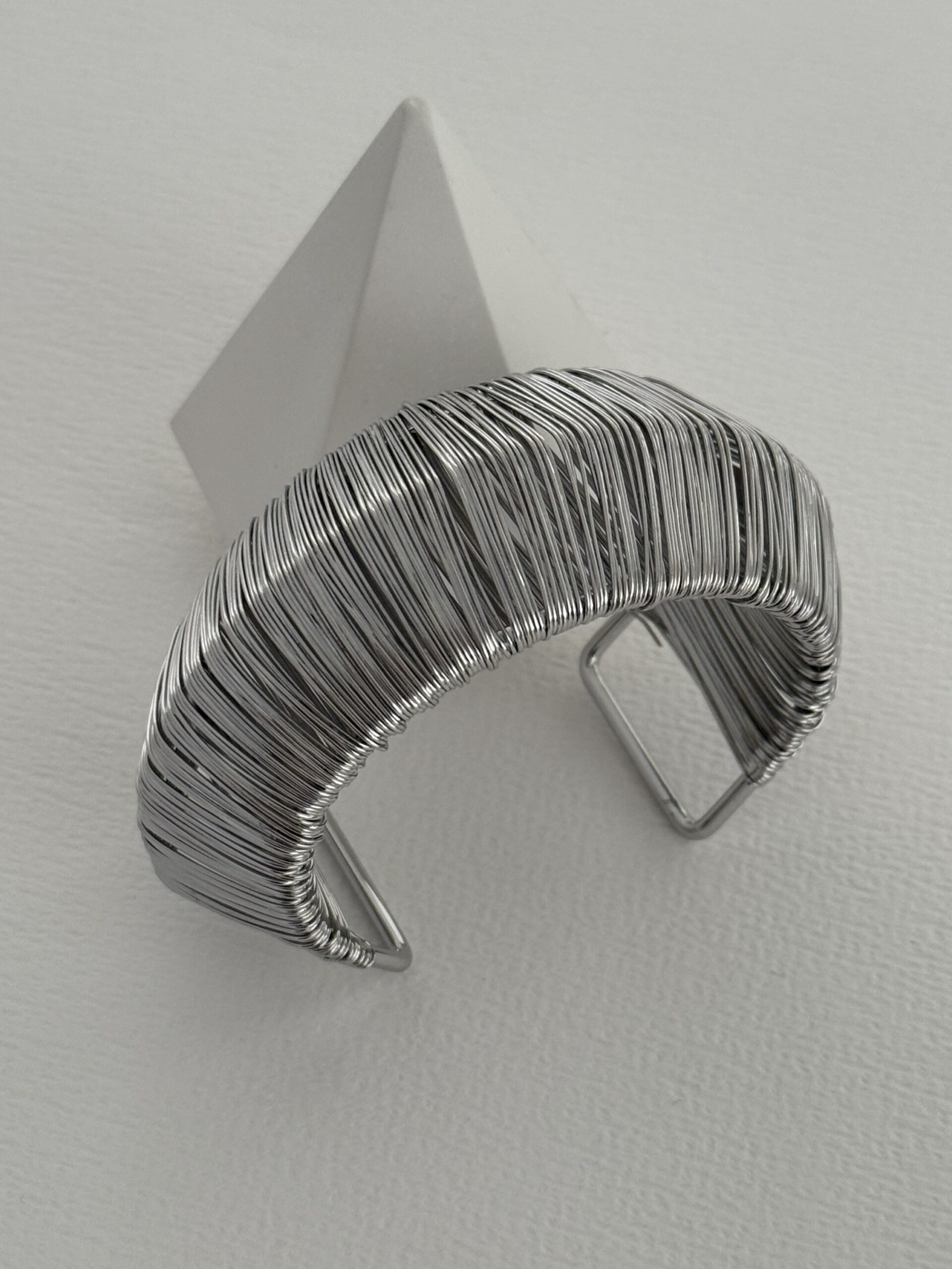 img_7439 Özel Seri Tel Tasarım Ayarlanabilir Gümüş Bileklik