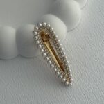 İncili Zirkon Taş Gold Pens Toka