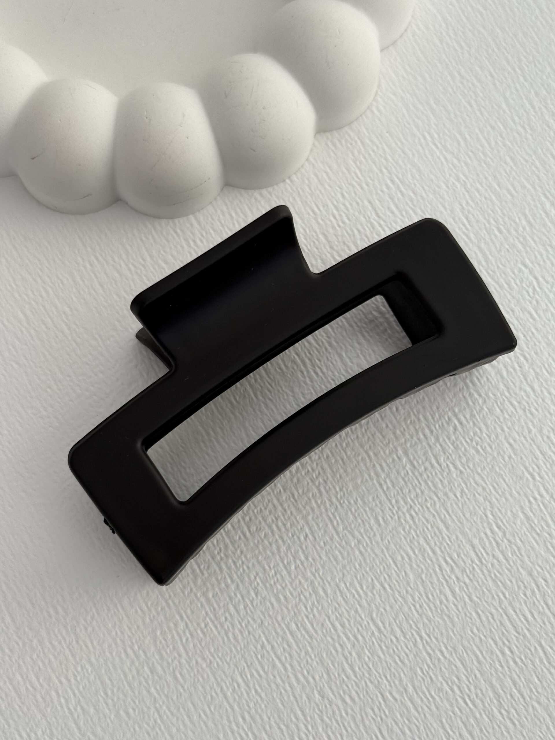 img_8531 Siyah Büyük Dikdörtgen Mat Mandal Toka