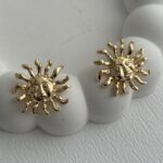 Özel Seri Gold Minimal Güneş Tasarım Küpe