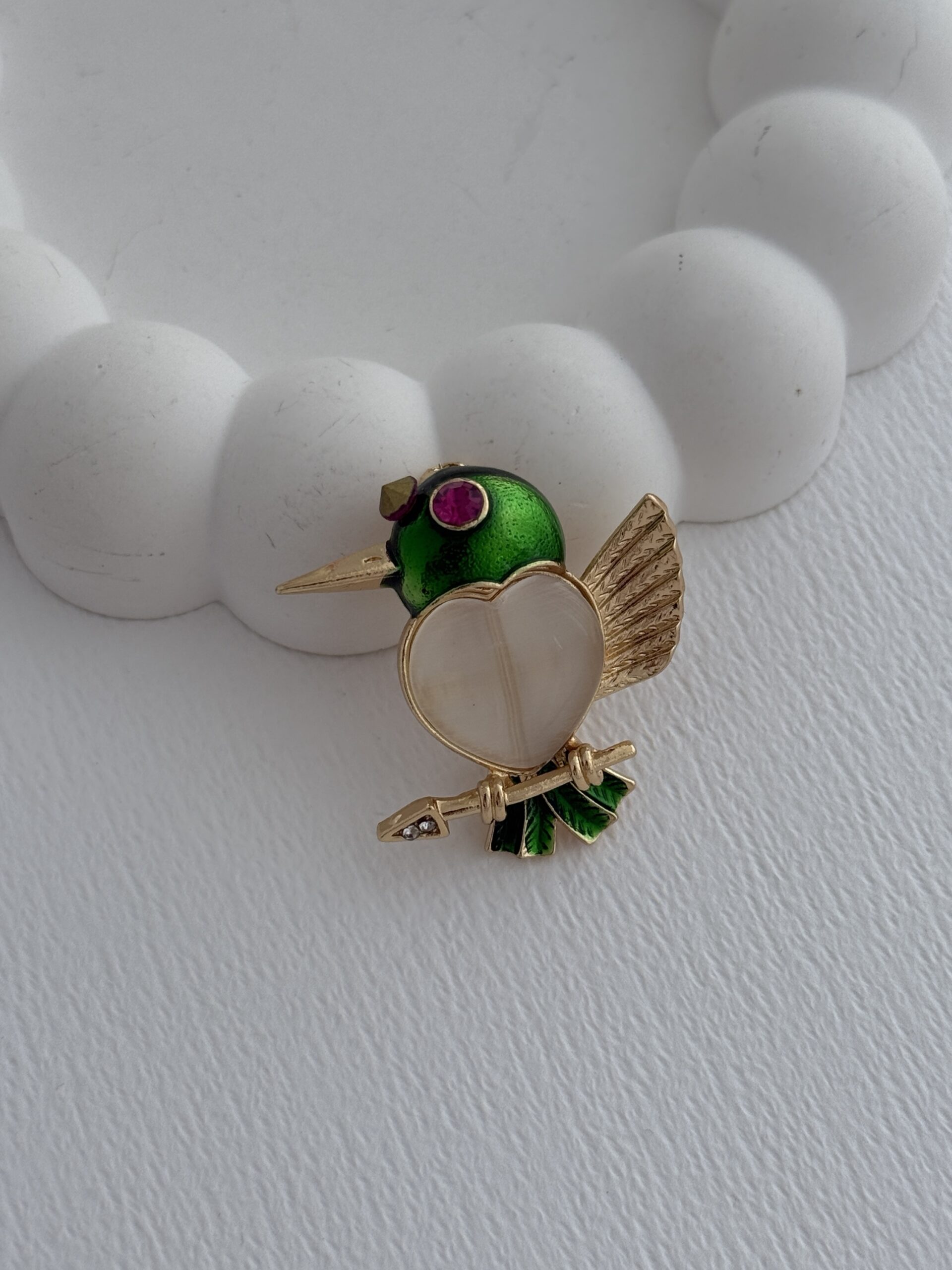 img_3004-4 Özel Seri Kuş Tasarım Renkli Gold Broş