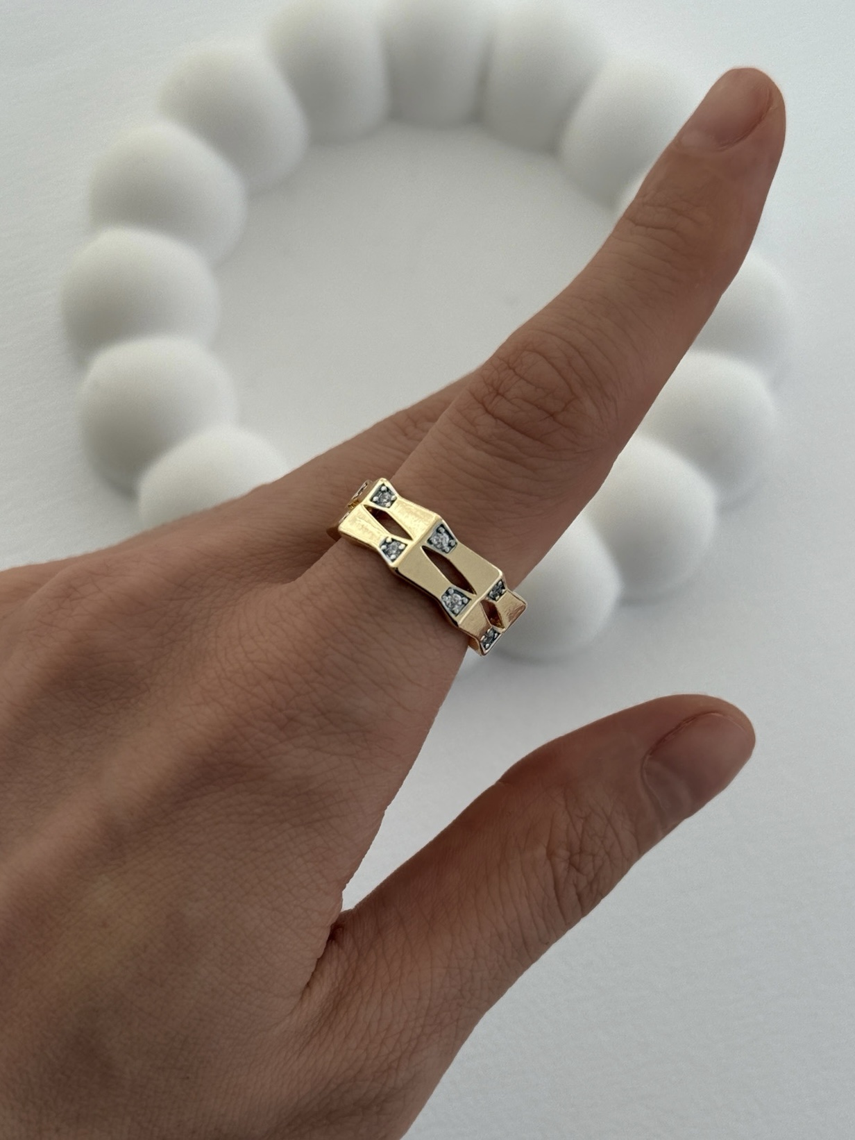 img_8258-1-2 Özel Seri Üçgen Zirkon Taş İkili Gold Ayarlanabilir Yüzük