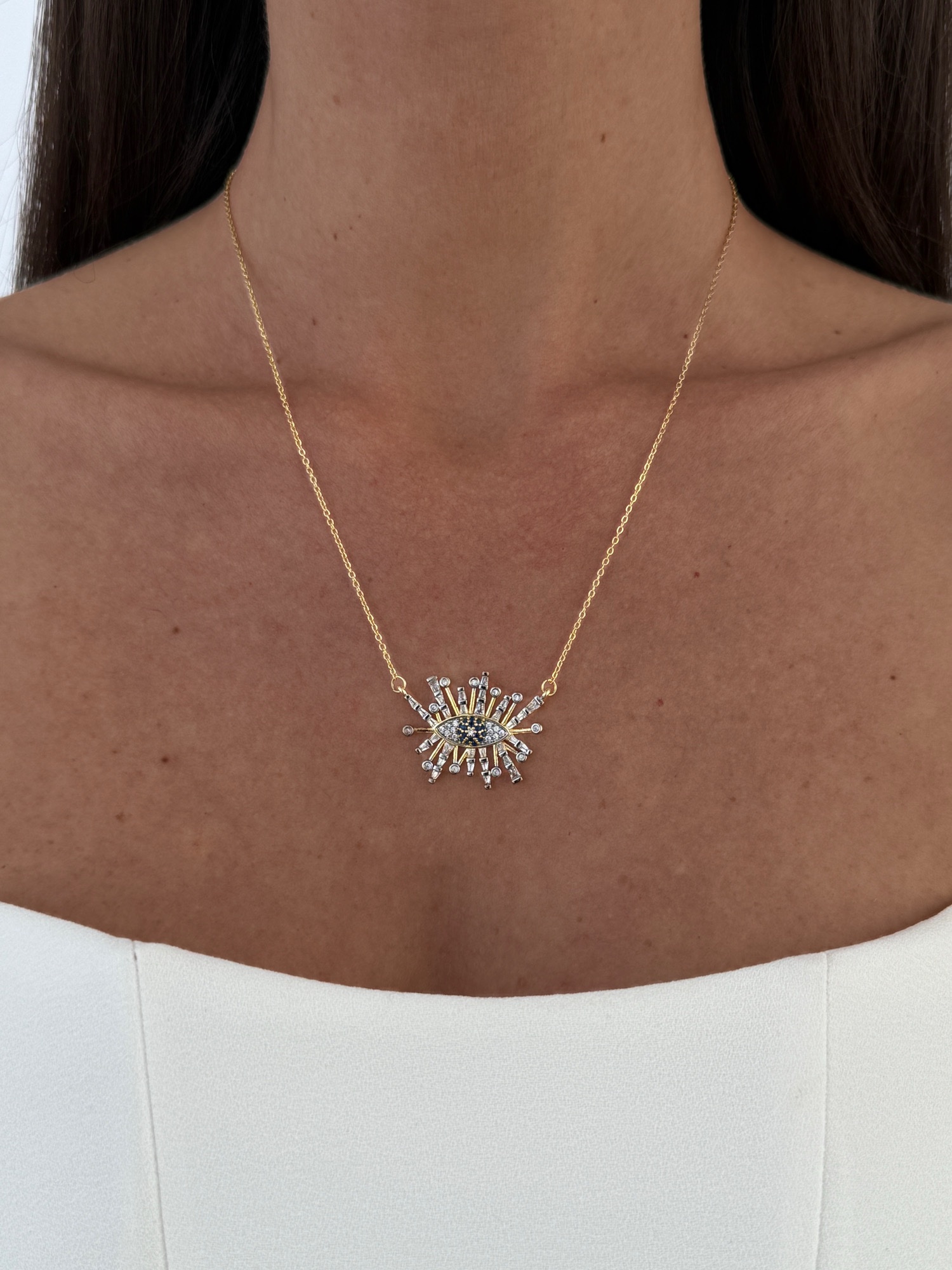 img_9084-2 Özel Seri Zirkon Taşlı Göz Tasarım Gold Kolye