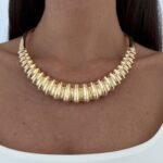 Özel Seri Tırtık Model Gold Choker Kolye