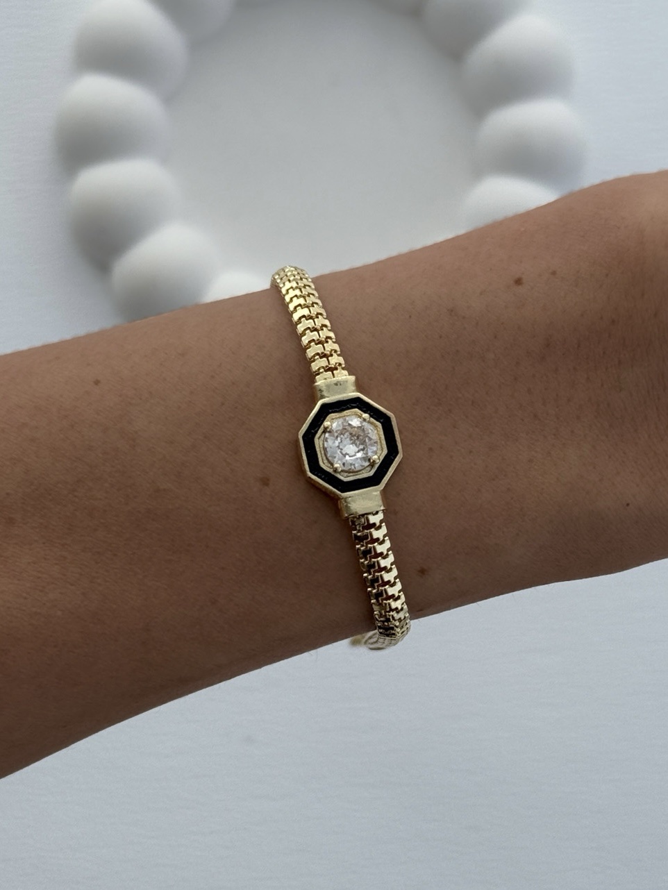 img_9562-1 Özel Seri Tek Taş Çağla Model Yılan Sırtı Zincir İnce Bileklik