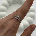 Özel Seri Pinterest Düğüm Tasarım Gümüş Yüzük