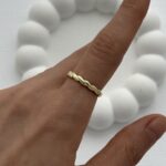 Özel Seri Pinterest Burgu Desen Gold Yüzük