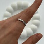 Özel Seri Pinterest S Kıvrım Tasarım Gümüş Yüzük