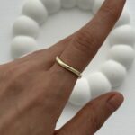 Özel Seri Pinterest S Kıvrım Tasarım Gold Yüzük