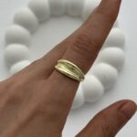 Özel Seri Pinterest İkili Bubble Gold Yüzük