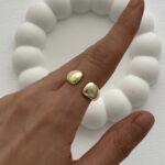 Özel Seri Pinterest Ayrık Damla Model Ayarlanabilir Gold Yüzük