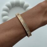 XUPING Zirkon Taşlı Marka Sıkıştırılabilir Gold Bileklik