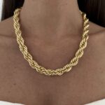 Özel Seri Kalın Burgu Tasarım Gold Kolye