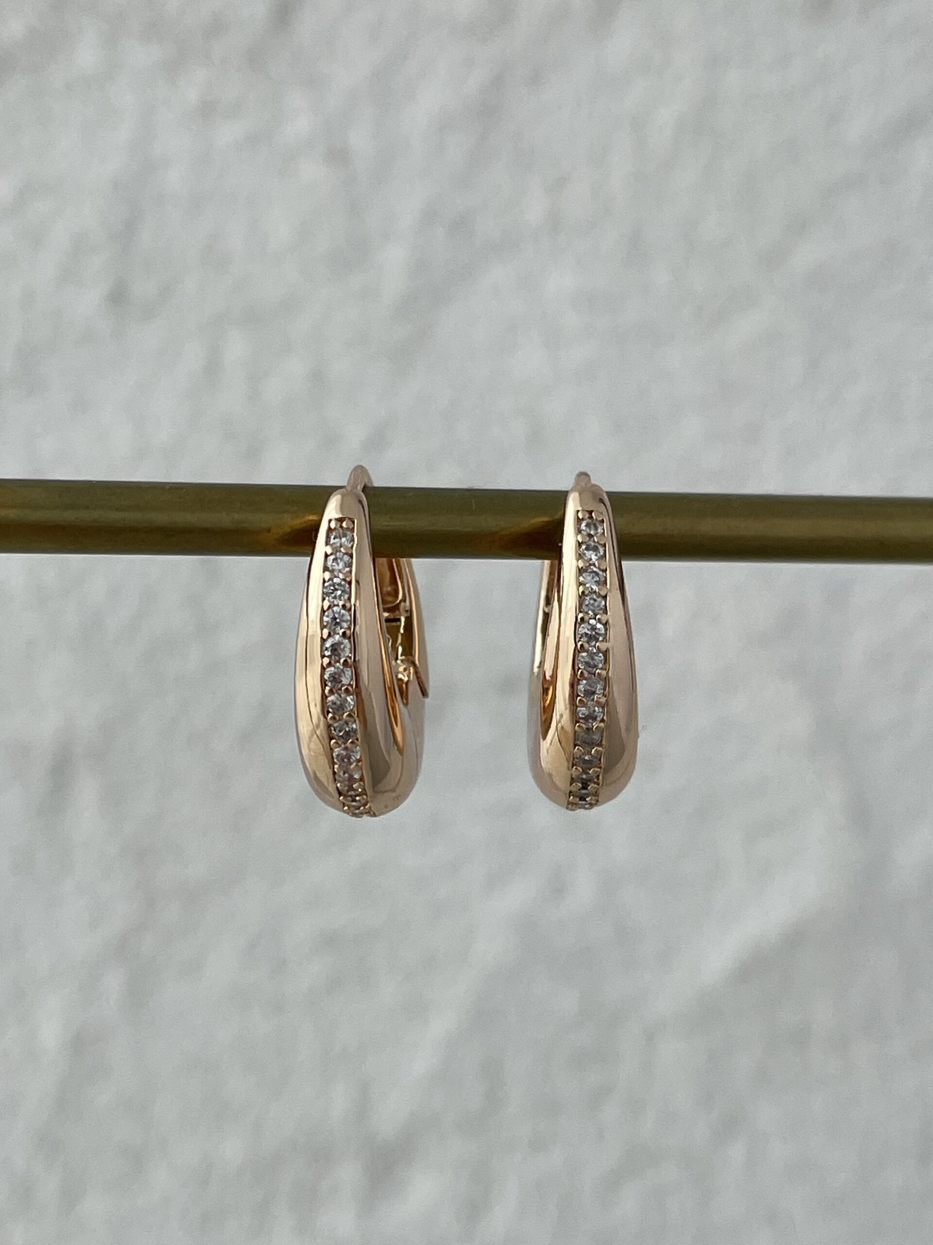 img_1730-2 XUPING Zirkon Taşlı Gold Oval Küpe