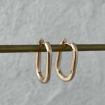 XUPING Oval Dikdörtgen Tasarım Gold Küpe