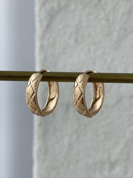 XUPING Baklava Tasarım Gold Halka Küpe