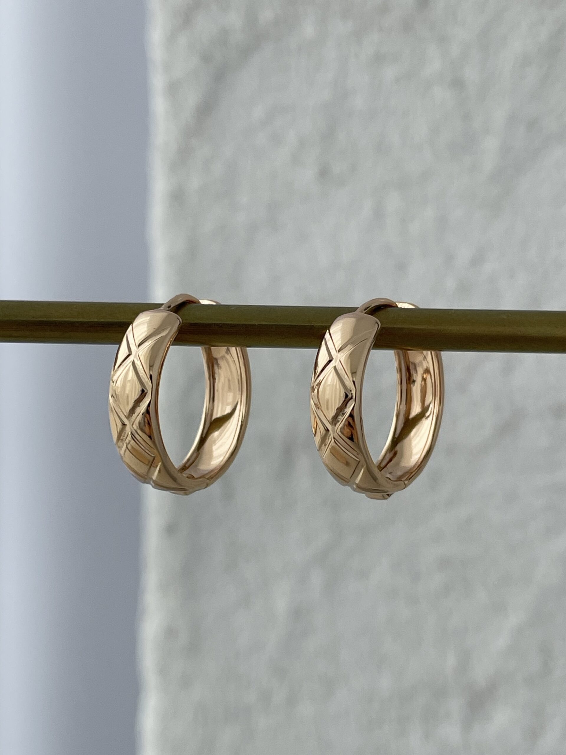 img_1752 XUPING Baklava Tasarım Gold Halka Küpe