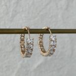 XUPING Zirkon Taşlı Gold Halka Küpe