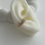 XUPING Zirkon Taşlı Gold Halka Earcuff Küpe