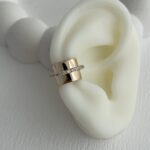 XUPING Ortası Zirkon Taşlı Gold Earcuff Küpe