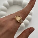 XUPING Tırtık Model Gold Ayarlanabilir Şövalye Yüzük