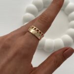 XUPING Gurmet Detay Gold Ayarlanabilir Yüzük