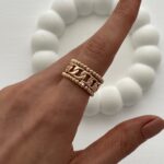 XUPING Dorika Gurmet Tasarım Gold Ayarlanabilir Yüzük