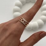 XUPING Zirkon Taşlı Oval Tasarım Gold Ayarlanabilir Yüzük