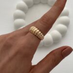 XUPING Tırtık Tasarım Gold Ayarlanabilir Yüzük