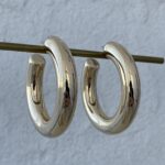 Özel Seri Kalın Büyük Boy Gold Halka Küpe