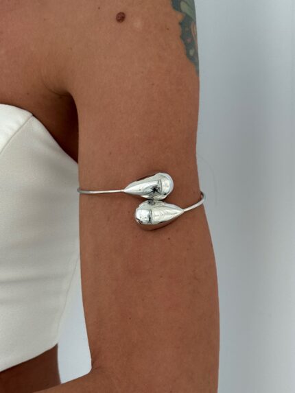 Özel Seri Damla Tasarım Gümüş Pazu Bilekliği