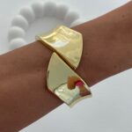 Özel Seri X Tasarım Gold Kelepçe Bileklik