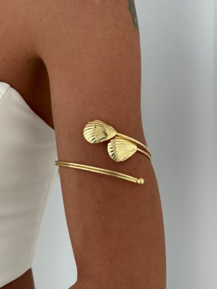 Özel Seri Deniz Kabuğu Tasarım Gold Pazu Bilekliği