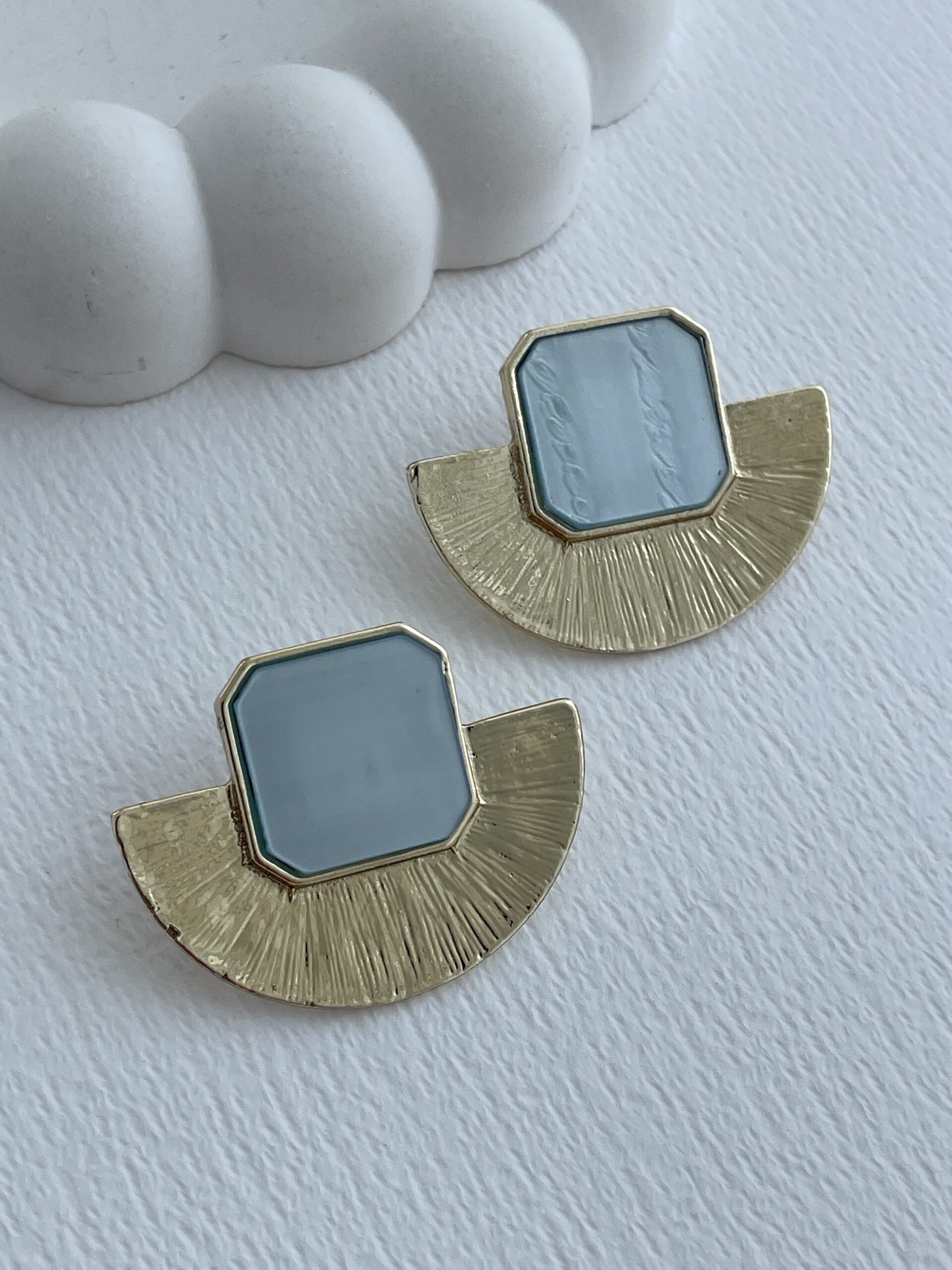 img_4038 Özel Seri Yelpaze Tasarım Mavi Hawai Küpe