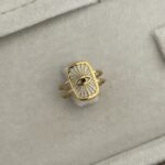 Özel Seri Pinterest Model Gold Ayarlanabilir Yüzük