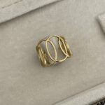Özel Seri Pinterest Model Gold Ayarlanabilir Yüzük