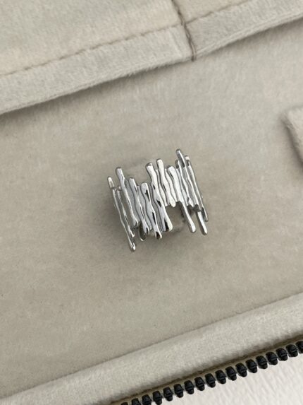 Özel Seri Pinterest Model Gümüş Ayarlanabilir Yüzük