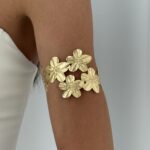 Özel Seri Çiçek Tasarım Gold Pazu Bilekliği