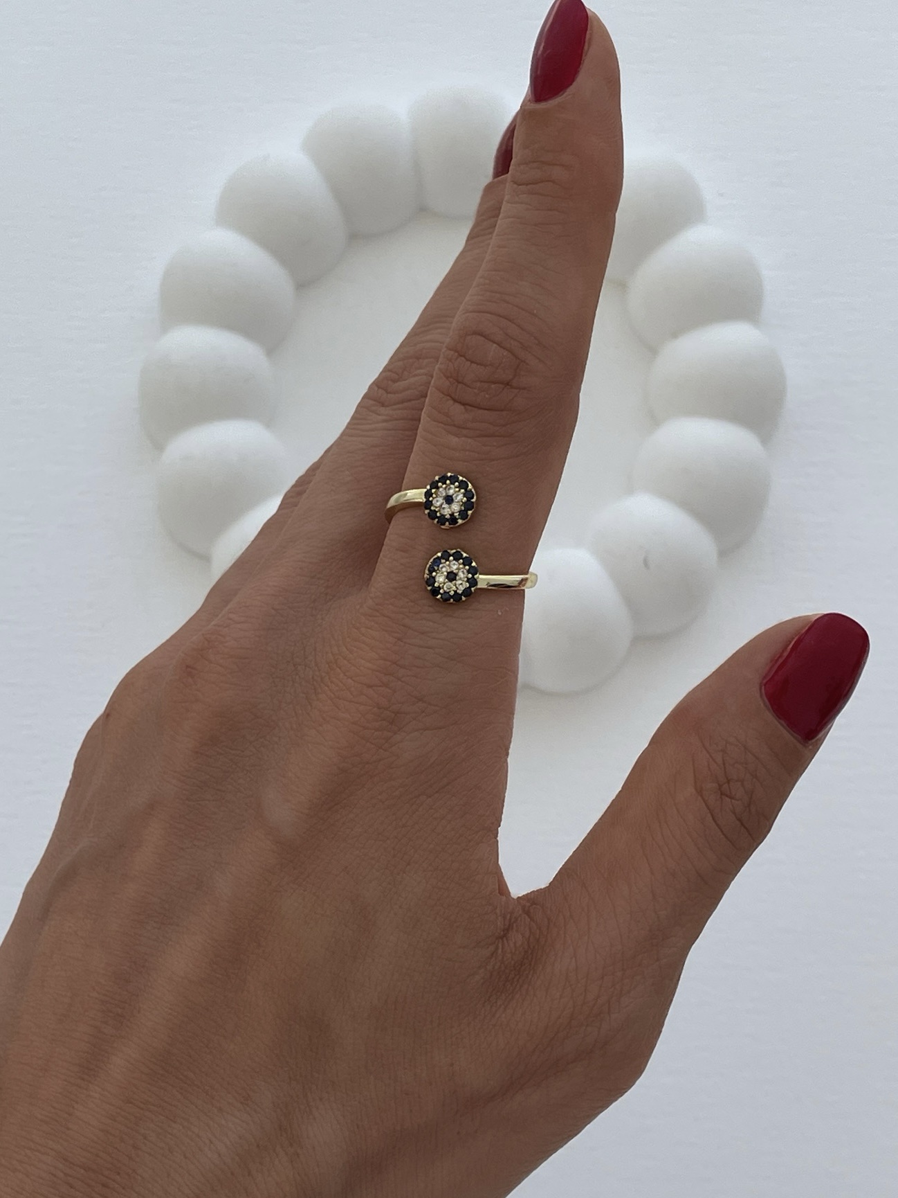 img_5302-2 Özel Seri Zirkon Taşlı Nazar Boncuk Ayarlanabilir Gold Yüzük