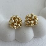 Özel Seri Büyük Gold Dorika Top Küpe