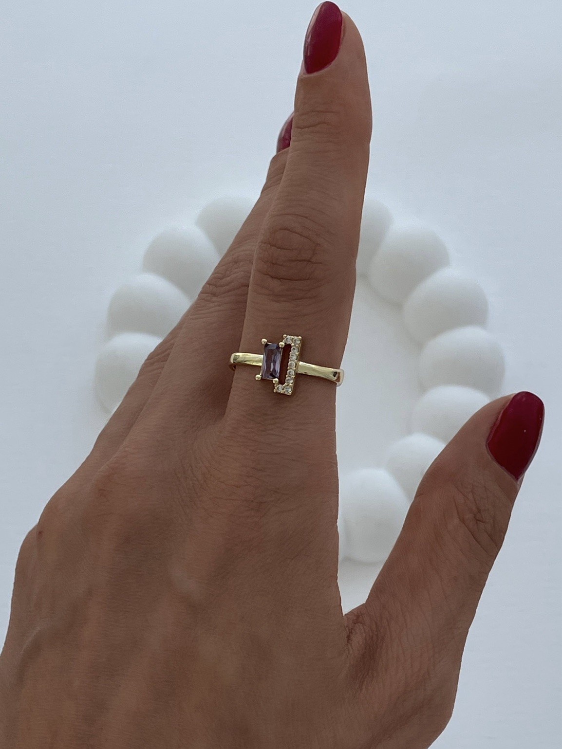 img_5736-1 Özel Seri Mor Baget & Zirkon Taş Gold Ayarlanabilir Yüzük