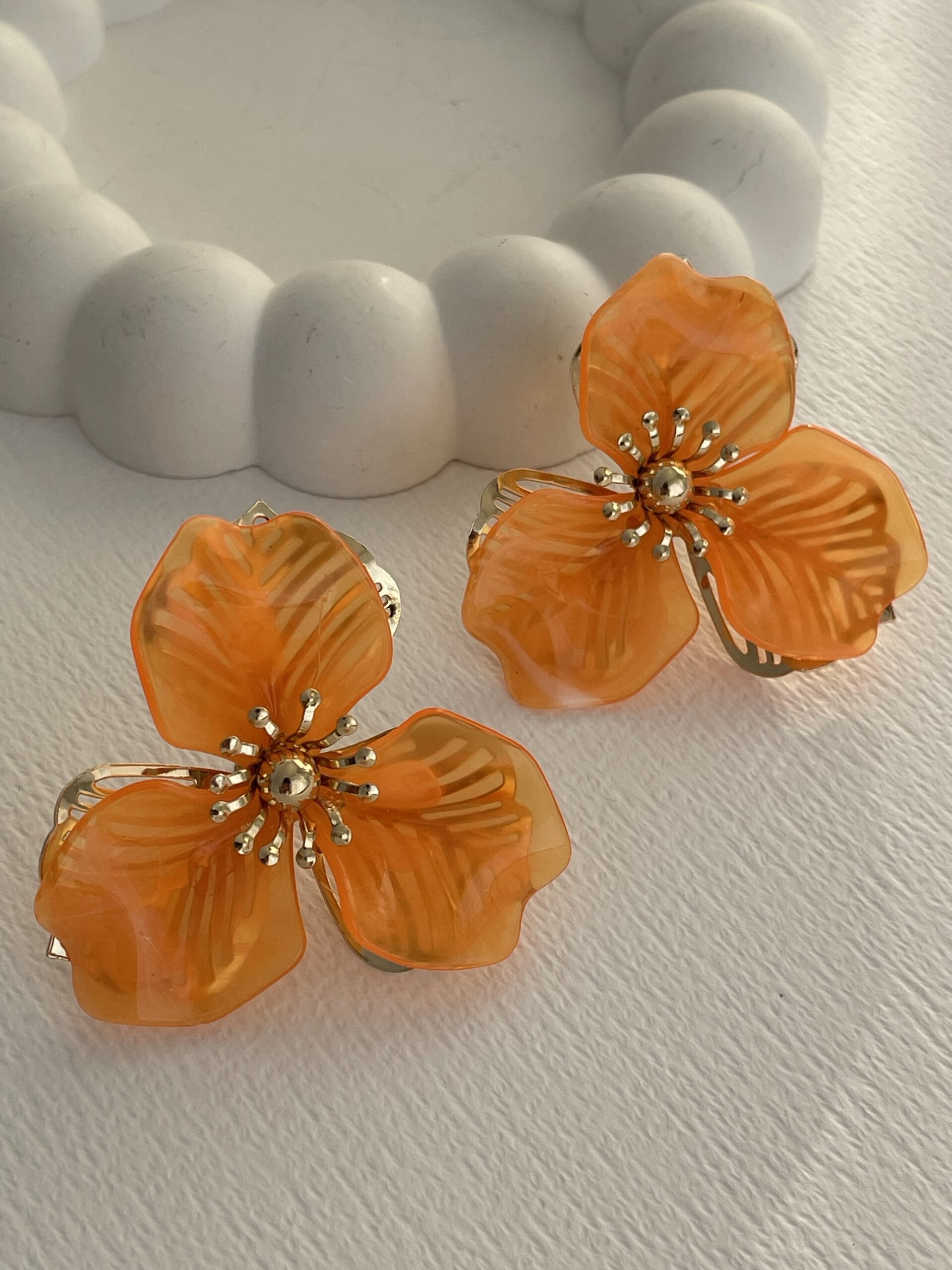 img_5788-2 Özel Seri Çiçek Tasarım Turuncu Rainbow Gold Küpe