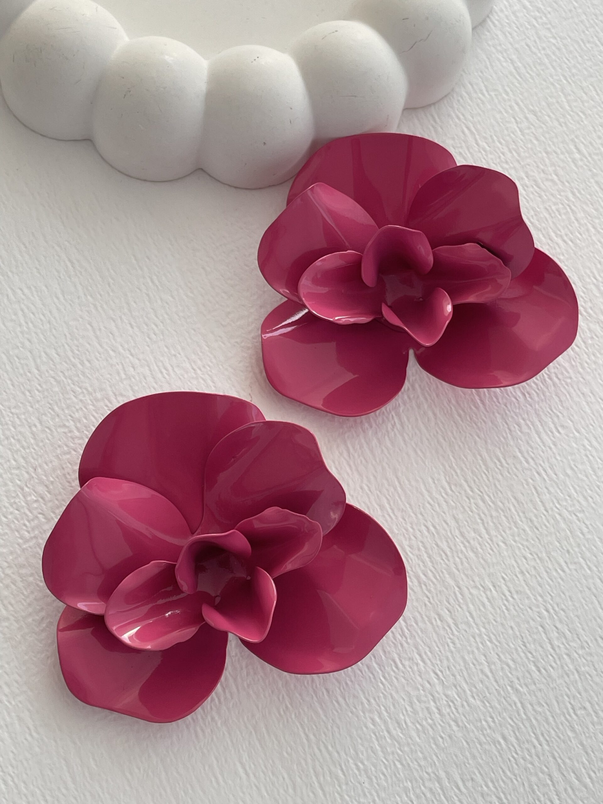 img_5829-3 Özel Seri ZR Gül Tasarım Fuşya Rainbow Küpe