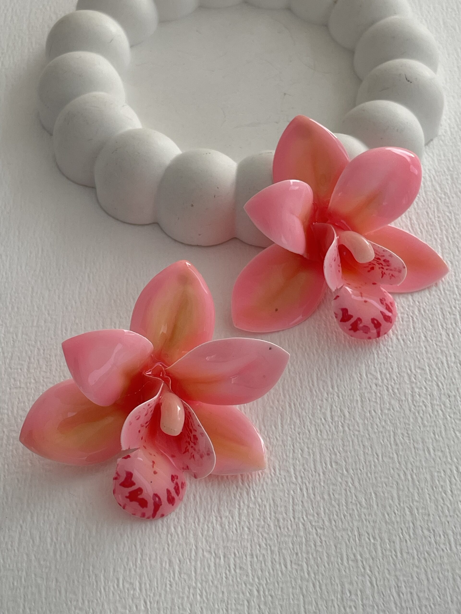 img_5832-3 Özel Seri ZR Çiçek Tasarım Pembe Rainbow Küpe