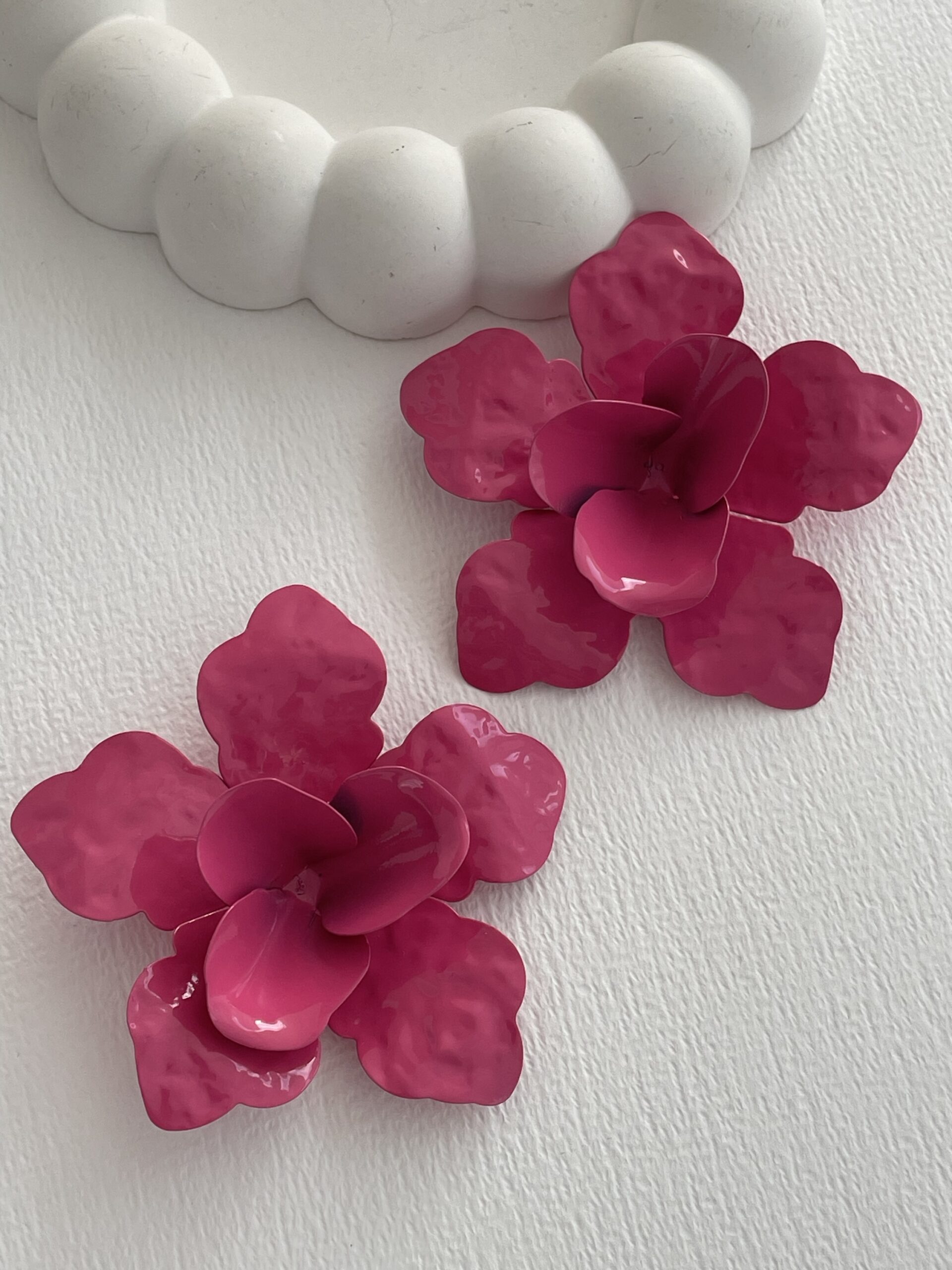 img_5835-3 Özel Seri ZR Çiçek Tasarım Fuşya Rainbow Küpe