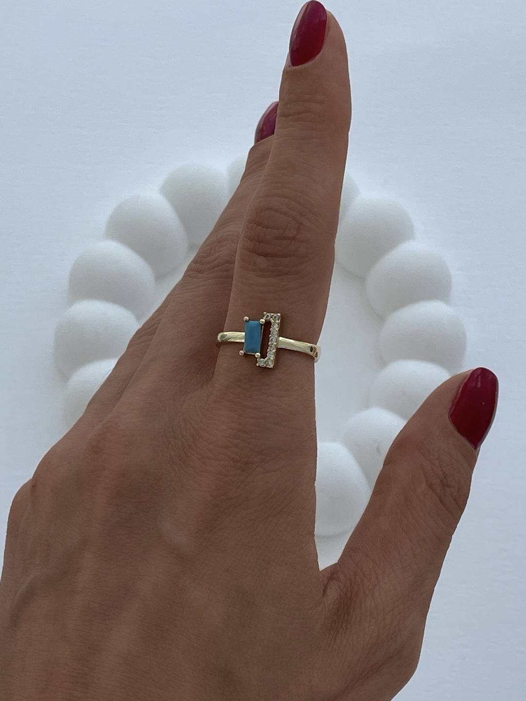 img_5885-5 Özel Seri Mavi Baget & Zirkon Taş Gold Ayarlanabilir Yüzük